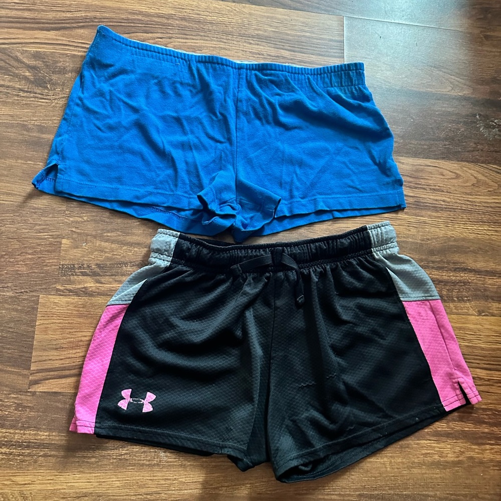 Under Armour Women's Athletic Shorts - Black, Pink, and Gray